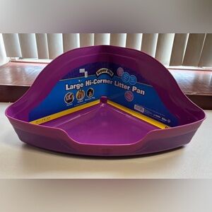 Small Animal Hi-Corner Large Litter Pan Pink/Purple